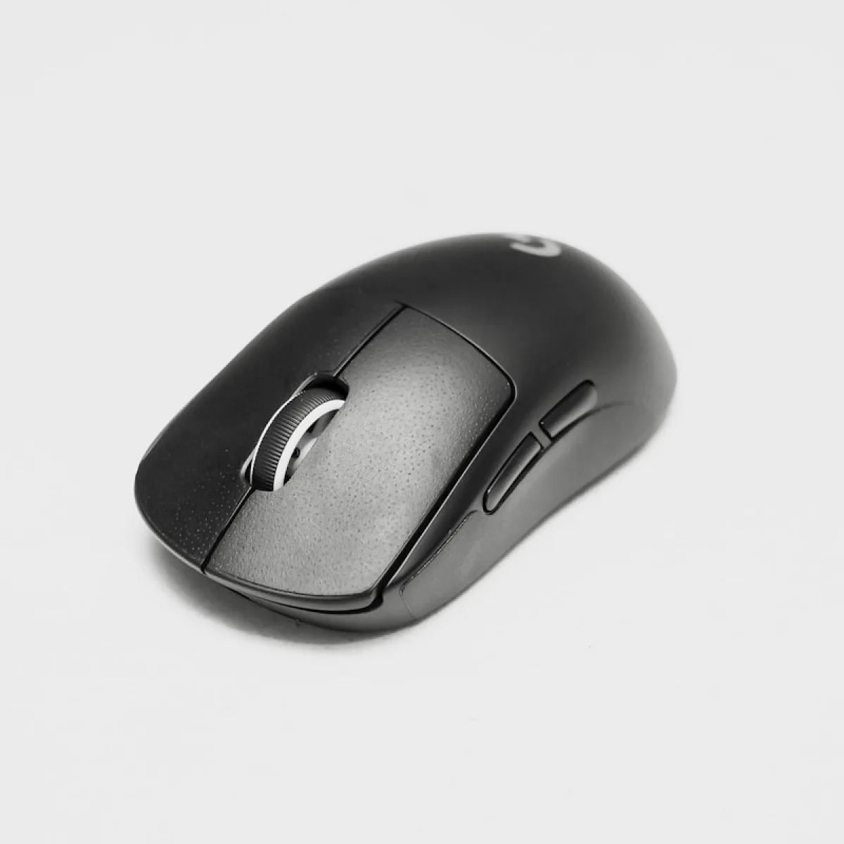 Black ultralight wireless gaming mouse on a white background